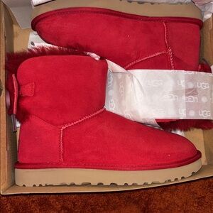 UGG Cherry Red Ankle Boots